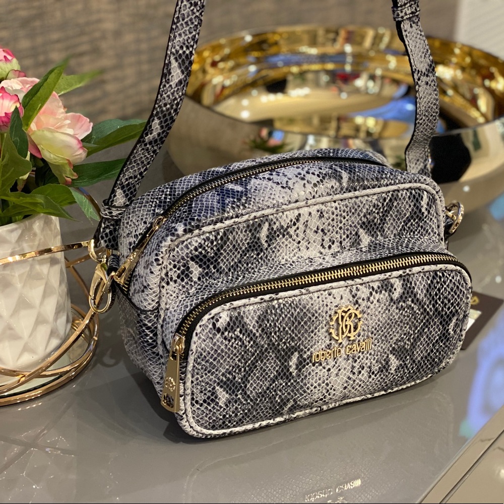 Roberto Cavalli 100% Leather MultiColor SnakePrint